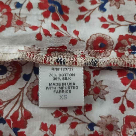 Xirena Dalyn Silk Cotton Blend Floral Tiered Dress in Red Spark - Picture 5 of 7